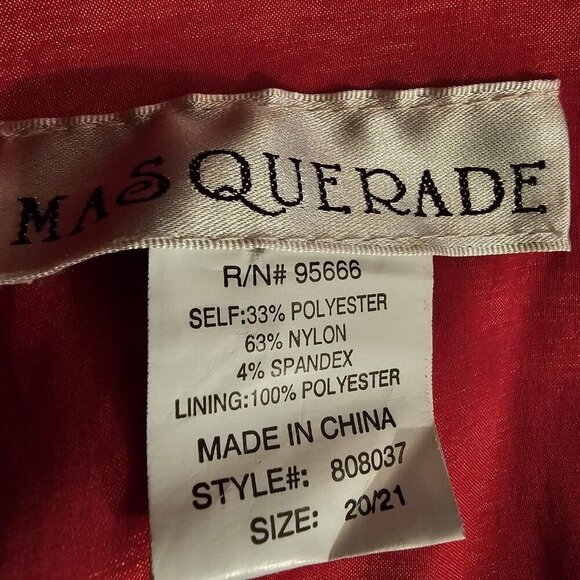 Masquerade Red Short Prom Or Formal dress Size 20 One Shoulder Flower Pleated - Picture 4 of 8